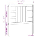vidaXL szürke tömör fenyőfa ágyfejtámla 96 x 4 x 100 cm