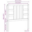 vidaXL fekete tömör fenyőfa ágyfejtámla 96 x 4 x 100 cm