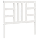 vidaXL fehér tömör fenyőfa ágyfejtámla 106 x 4 x 100 cm