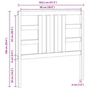 vidaXL mézbarna tömör fenyőfa ágyfejtámla 106 x 4 x 100 cm