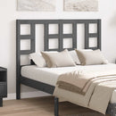 vidaXL szürke tömör fenyőfa ágyfejtámla 126 x 4 x 100 cm