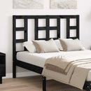 vidaXL fekete tömör fenyőfa ágyfejtámla 126 x 4 x 100 cm