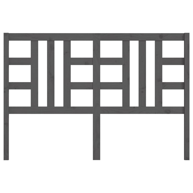 vidaXL szürke tömör fenyőfa ágyfejtámla 146 x 4 x 100 cm