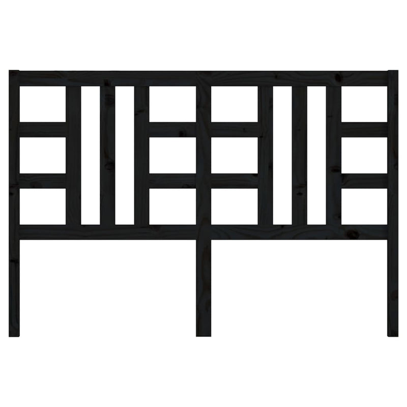 vidaXL fekete tömör fenyőfa ágyfejtámla 146 x 4 x 100 cm