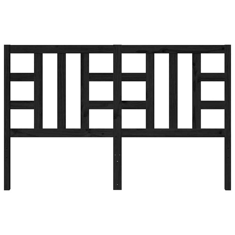 vidaXL fekete tömör fenyőfa ágyfejtámla 166 x 4 x 100 cm
