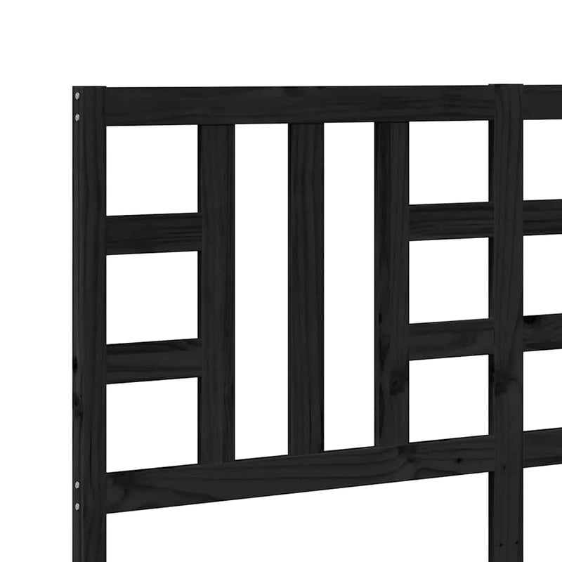 vidaXL fekete tömör fenyőfa ágyfejtámla 166 x 4 x 100 cm