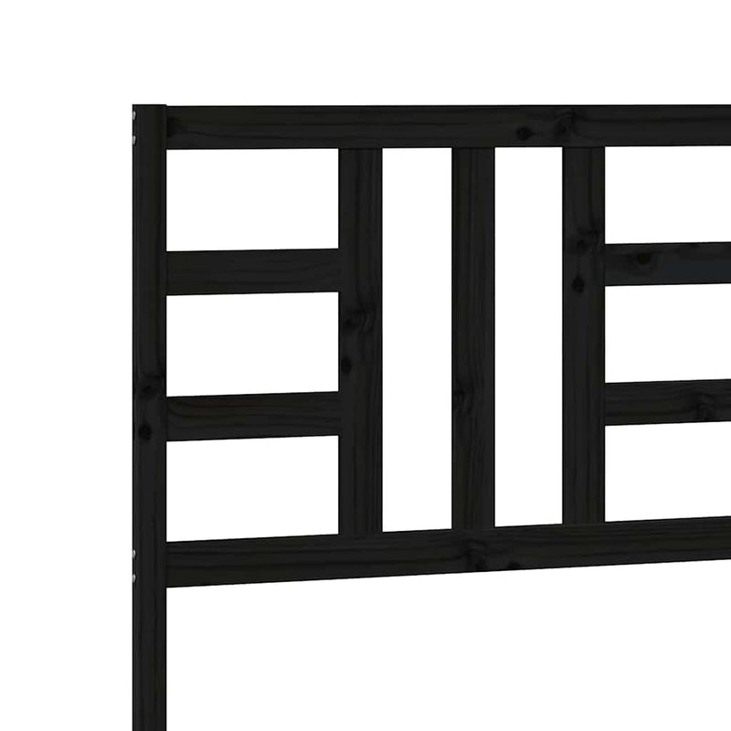 vidaXL fekete tömör fenyőfa ágyfejtámla 186 x 4 x 100 cm