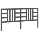 vidaXL szürke tömör fenyőfa ágyfejtámla 206 x 4 x 100 cm