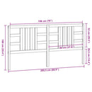 vidaXL mézbarna tömör fenyőfa ágyfejtámla 206 x 4 x 100 cm