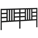 vidaXL fekete tömör fenyőfa ágyfejtámla 206 x 4 x 100 cm