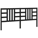 vidaXL fekete tömör fenyőfa ágyfejtámla 206 x 4 x 100 cm