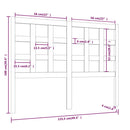 vidaXL mézbarna tömör fenyőfa ágyfejtámla 125,5x4x100 cm