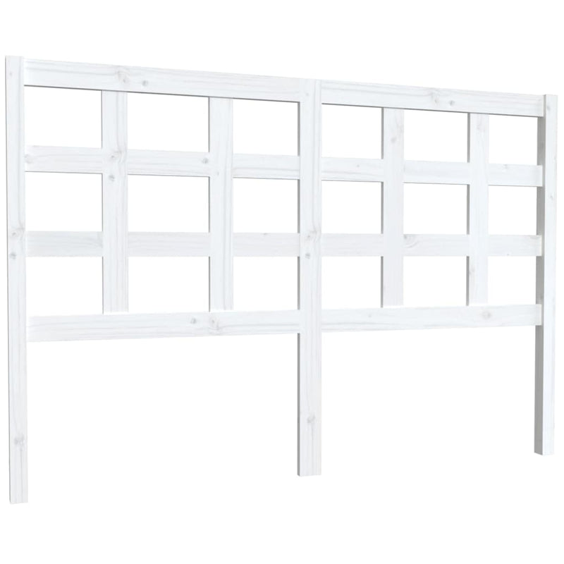 vidaXL fehér tömör fenyőfa ágyfejtámla 145,5 x 4 x 100 cm