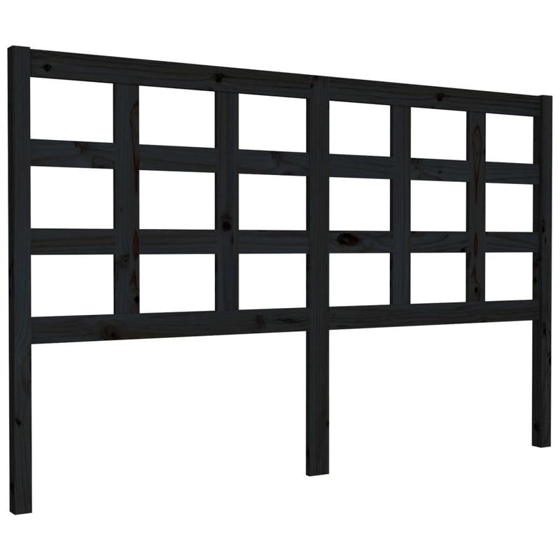 vidaXL fekete tömör fenyőfa ágyfejtámla 156 x 4 x 100 cm