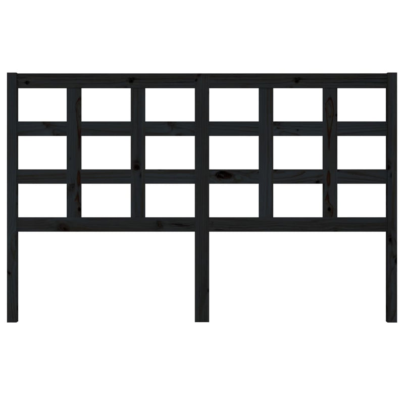 vidaXL fekete tömör fenyőfa ágyfejtámla 156 x 4 x 100 cm