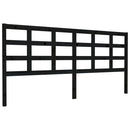 vidaXL fekete tömör fenyőfa ágyfejtámla 205,5 x 4 x 100 cm