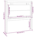 vidaXL mézbarna tömör fenyőfa ágyfejtámla 95,5 x 4 x 100 cm