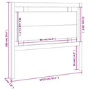 vidaXL tömör fenyőfa ágyfejtámla 105,5 x 4 x 100 cm