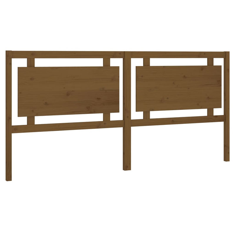 vidaXL mézbarna tömör fenyőfa ágyfejtámla 205,5x4x100 cm