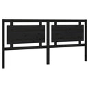 vidaXL fekete tömör fenyőfa ágyfejtámla 205,5 x 4 x 100 cm