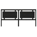 vidaXL fekete tömör fenyőfa ágyfejtámla 205,5 x 4 x 100 cm