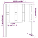 vidaXL szürke tömör fenyőfa ágyfejtámla 105,5x4x100 cm