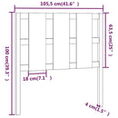 vidaXL fekete tömör fenyőfa ágyfejtámla 105,5 x 4 x 100 cm