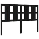 vidaXL fekete tömör fenyőfa ágyfejtámla 125,5 x 4 x 100 cm