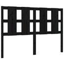 vidaXL fekete tömör fenyőfa ágyfejtámla 145,5 x 4 x 100 cm