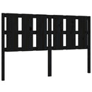 vidaXL fekete tömör fenyőfa ágyfejtámla 155,5x4x100 cm