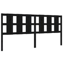 vidaXL fekete tömör fenyőfa ágyfejtámla 205,5 x 4 x 100 cm