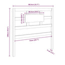 vidaXL szürke tömör fenyőfa ágyfejtámla 80,5 x 4 x 100 cm