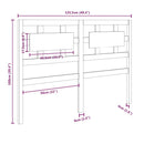 vidaXL fekete tömör fenyőfa ágyfejtámla 125,5 x 4 x 100 cm