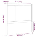 vidaXL szürke tömör fenyőfa ágyfejtámla 80,5 x 4 x 100 cm