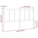 vidaXL fekete tömör fenyőfa ágyfejtámla 125,5 x 4 x 100 cm