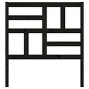 vidaXL fekete tömör fenyőfa ágyfejtámla 106x4x104 cm