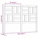 vidaXL fehér tömör fenyőfa ágyfejtámla 166 x 4 x 104 cm