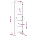 vidaXL szürke sonoma színű szerelt fa irodaszekrény 60 x 32 x 190 cm