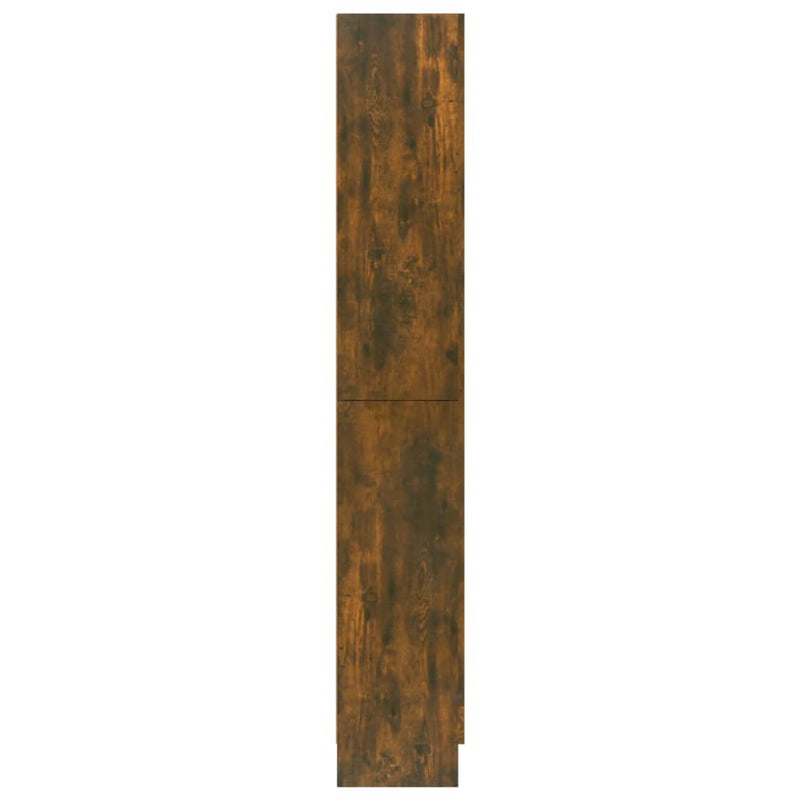 vidaXL füstös tölgyszínű szerelt fa vitrinszekrény 82,5x30,5x185 cm