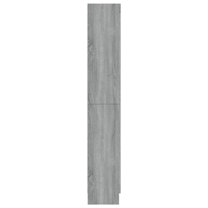 vidaXL szürke sonoma szerelt fa vitrinszekrény 82,5x30,5x185,5 cm