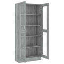 vidaXL szürke sonoma szerelt fa vitrinszekrény 82,5x30,5x185 cm