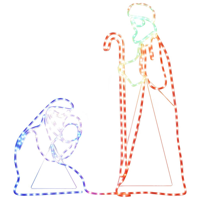 vidaXL karácsonyi Mária és József figura 264 LED-del 40x55 / 38x100 cm