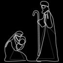 vidaXL karácsonyi Mária és József figura 264 LED-del 40x55 / 38x100 cm