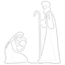 vidaXL karácsonyi Mária és József figura 264 LED-del 40x55 / 38x100 cm