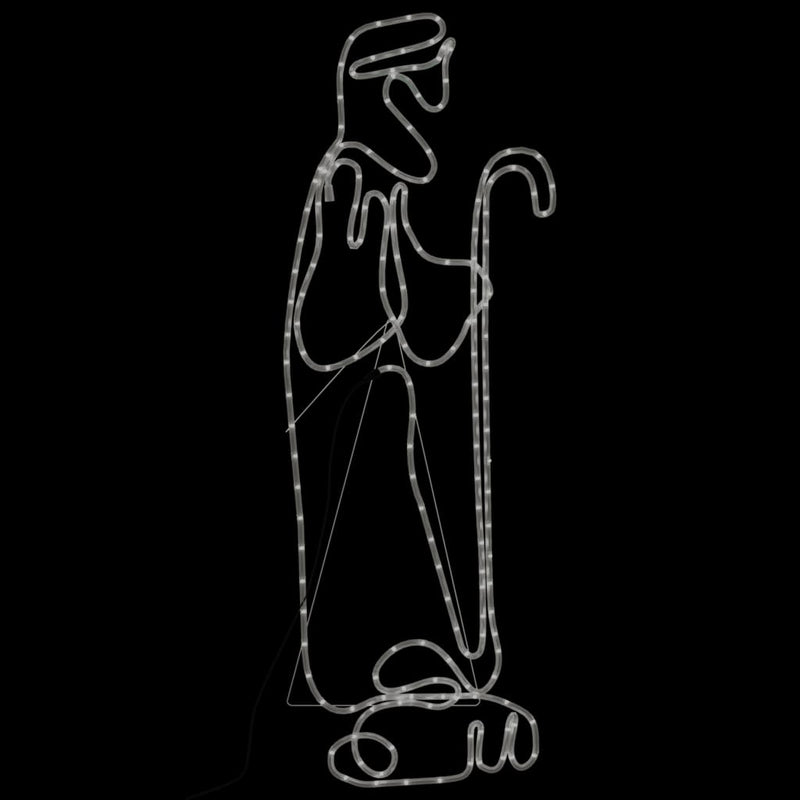 vidaXL karácsonyi pásztor és bárány figura 168 LED-del 102,5 x 35 cm