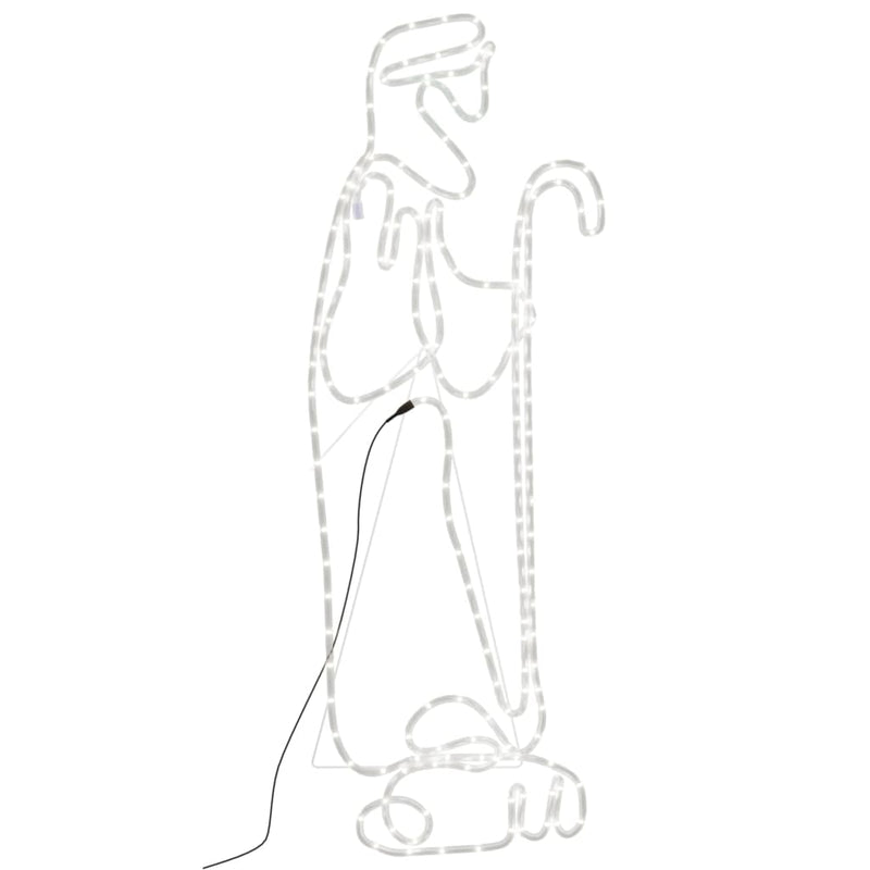 vidaXL karácsonyi pásztor és bárány figura 168 LED-del 102,5 x 35 cm