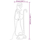 vidaXL karácsonyi pásztor és bárány figura 168 LED-del 102,5 x 35 cm