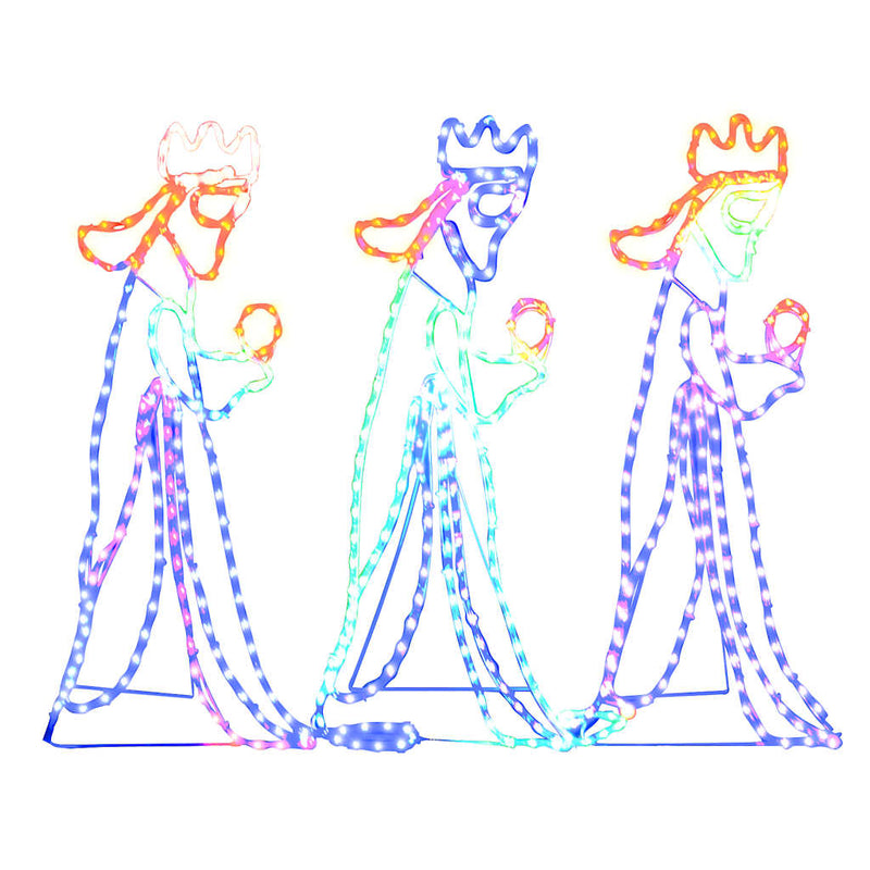 vidaXL karácsonyi "három királyok" figura 504 LED-del 99,5 x 45,5 cm