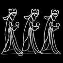 vidaXL karácsonyi "három királyok" figura 504 LED-del 99,5 x 45,5 cm