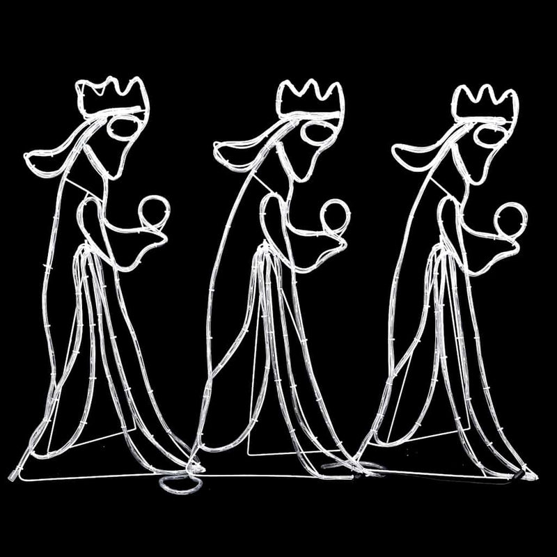 vidaXL karácsonyi "három királyok" figura 504 LED-del 99,5 x 45,5 cm